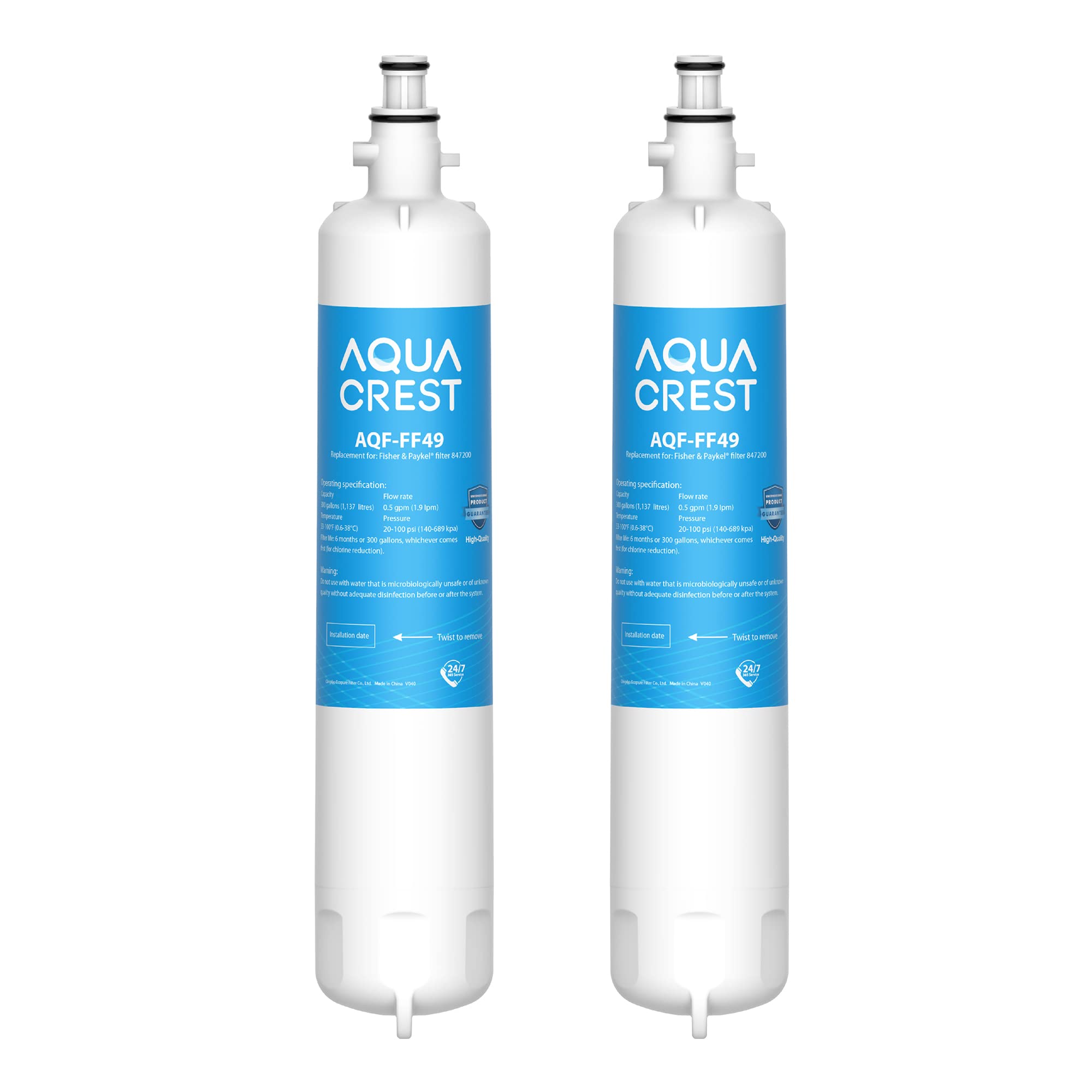 AQUA CREST 847200 Refrigerator Water Filter Replacement for Fisher & P