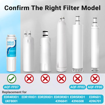 AQUA CREST Replacement for EveryDrop® Filter 4, Whirlpool® EDR4RXD1 Refrigerator Water Filter