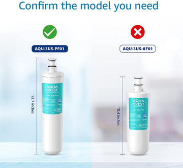 AQUACREST UnderSink Water Filter, Replacement for 3US-PF01 Water Filter, Model No.AQU-WF00