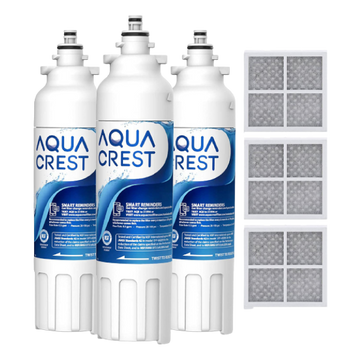 AQUACREST  Refrigerator Water Filter and Air Filter, Replacement for LG® LT800P®, ADQ73613402, Kenmore Elite 9490, ADQ73613408, ADQ75795104 and LT120F®