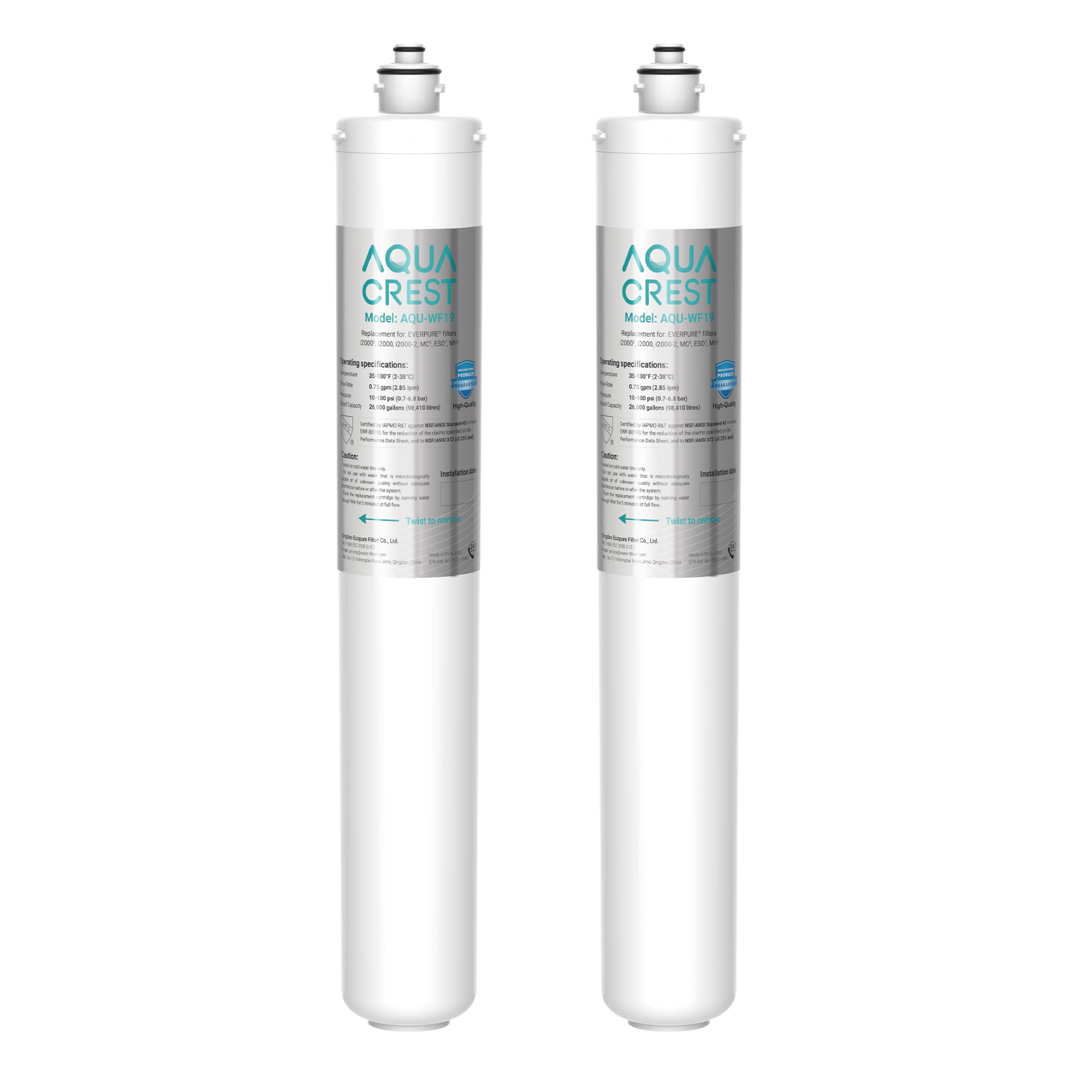 AQUACREST Replacement for Everpure i2000 Under Sink Filter