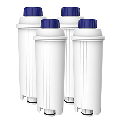 AQUA CREST Coffee Water Filter, Replacement for De'Longhi® Filter, TÜV SÜD Certified, 5513292811, DLS C002, CFL-950, SER3017, ECAM/ETAM Series, EC680, BCO420 (Pack of 4）