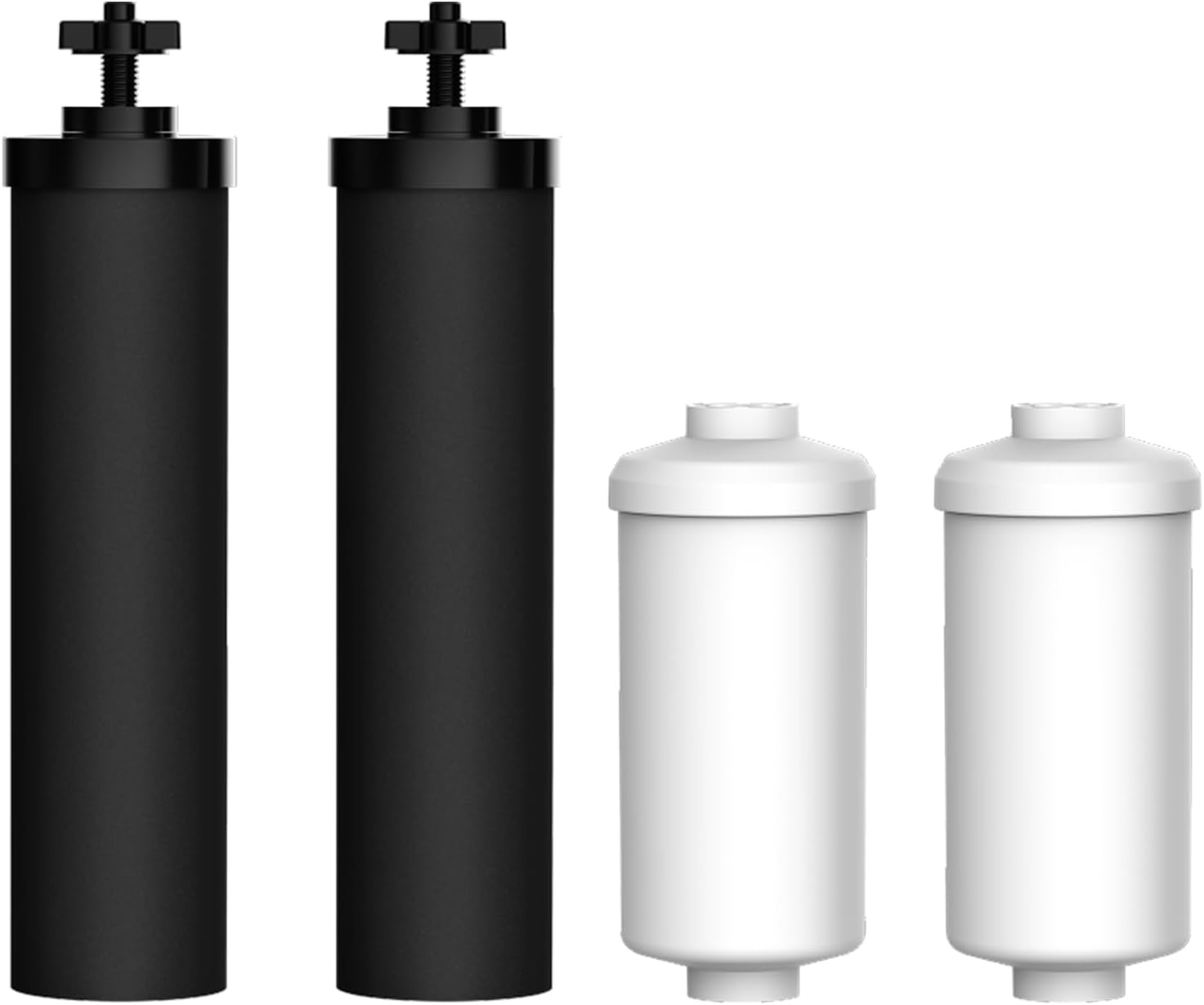 AQUACREST NSF/ANSI 42&372 Standard Water Filter, Replacement for Berkey® Gravity Water Filter System, Berkey® BB9-2® Black Filters & PF-2® Fluoride Filters