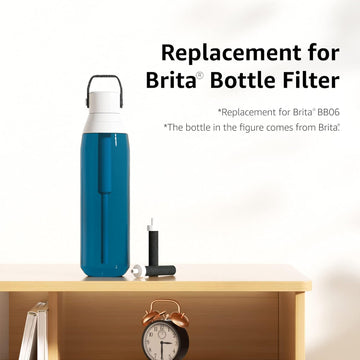 AQUA CREST Water Bottle Filter, Stainless Steel and Plastic Bottle Filter, 6 Count