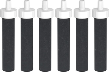 AQUA CREST Water Bottle Filter, Stainless Steel and Plastic Bottle Filter, 6 Count