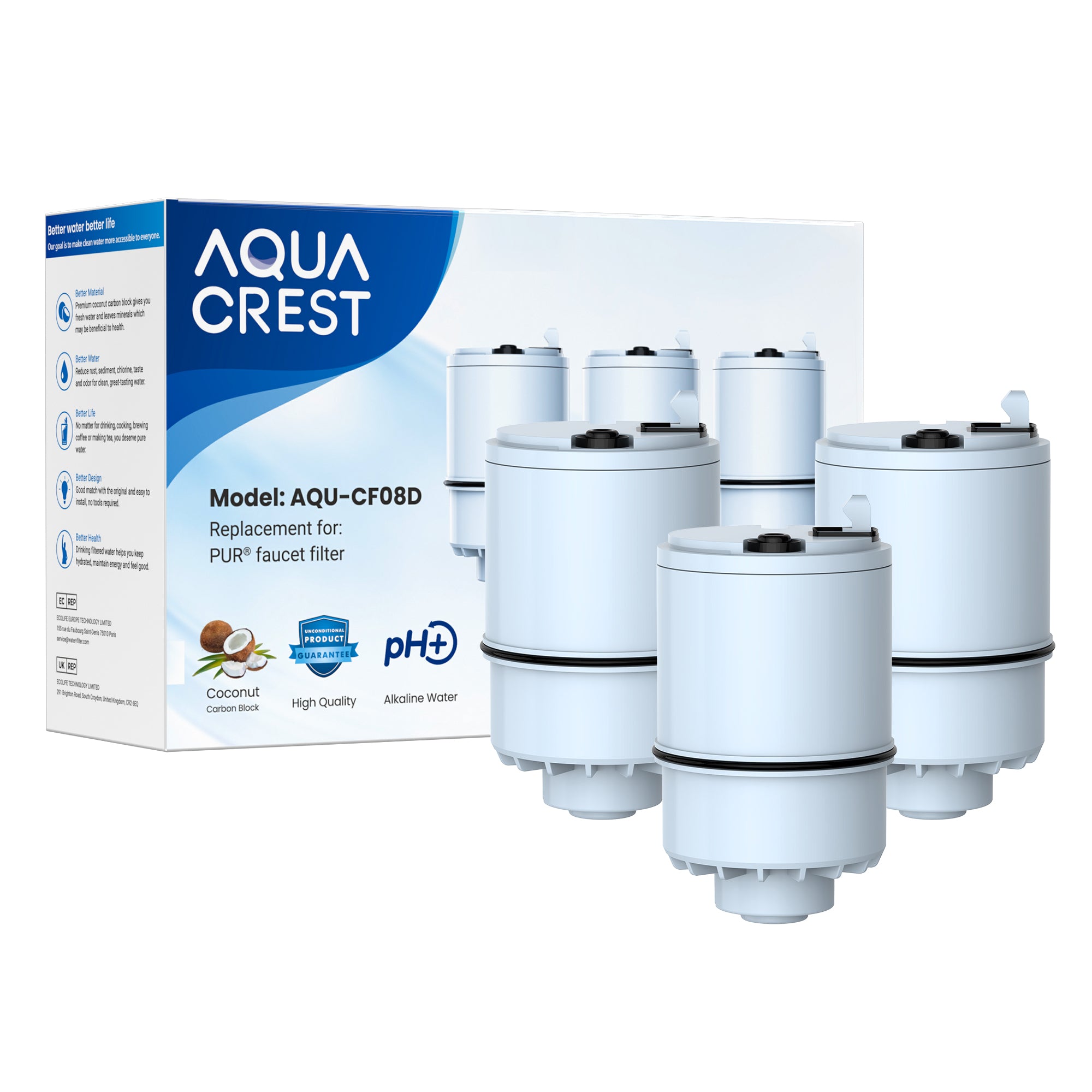 2 (Two) Aqua-Crest fashion AQF-FF49 Water Filter For Fisher & Paykel 847200 NEW