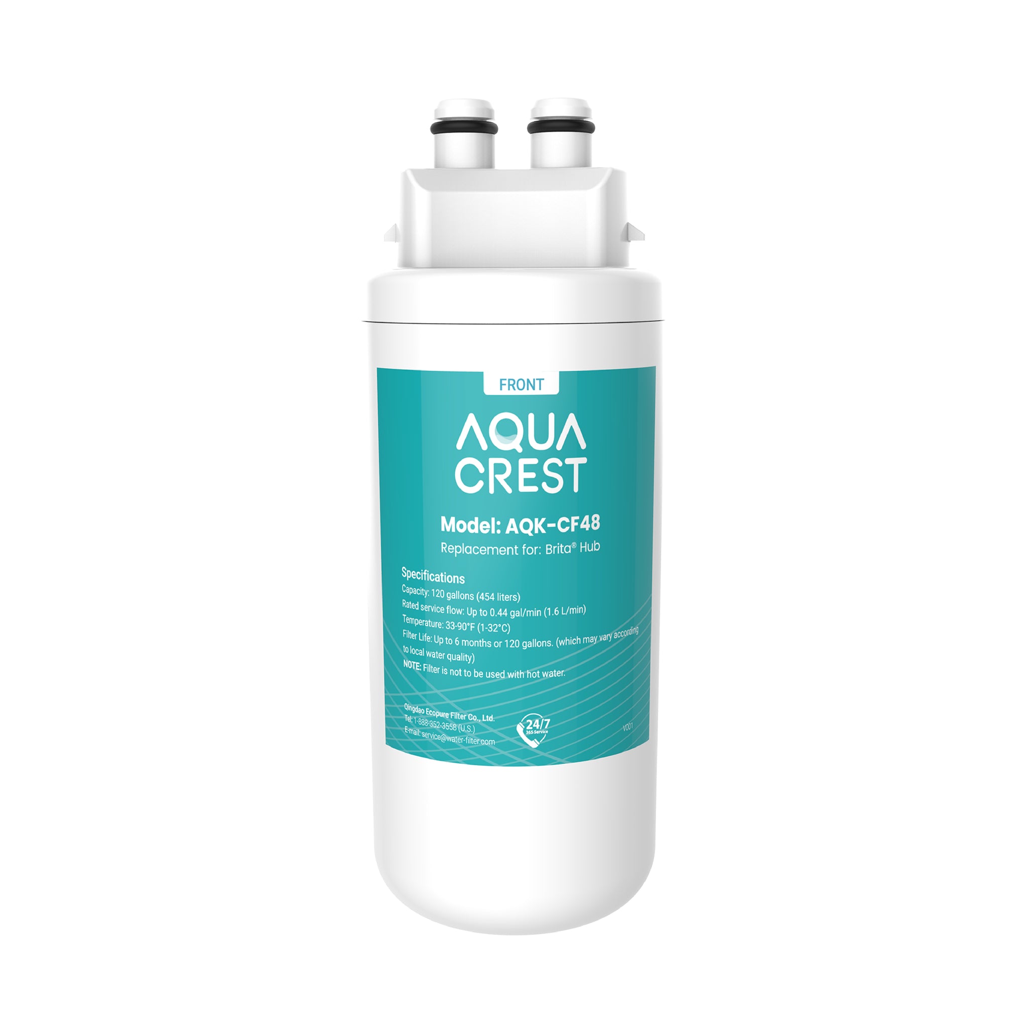 AQUA CREST Water Filter Replacement, Replacement for Brita® Hub Instant Powerful Countertop Water Filter System, 87340, 6 Months, Pack of 1