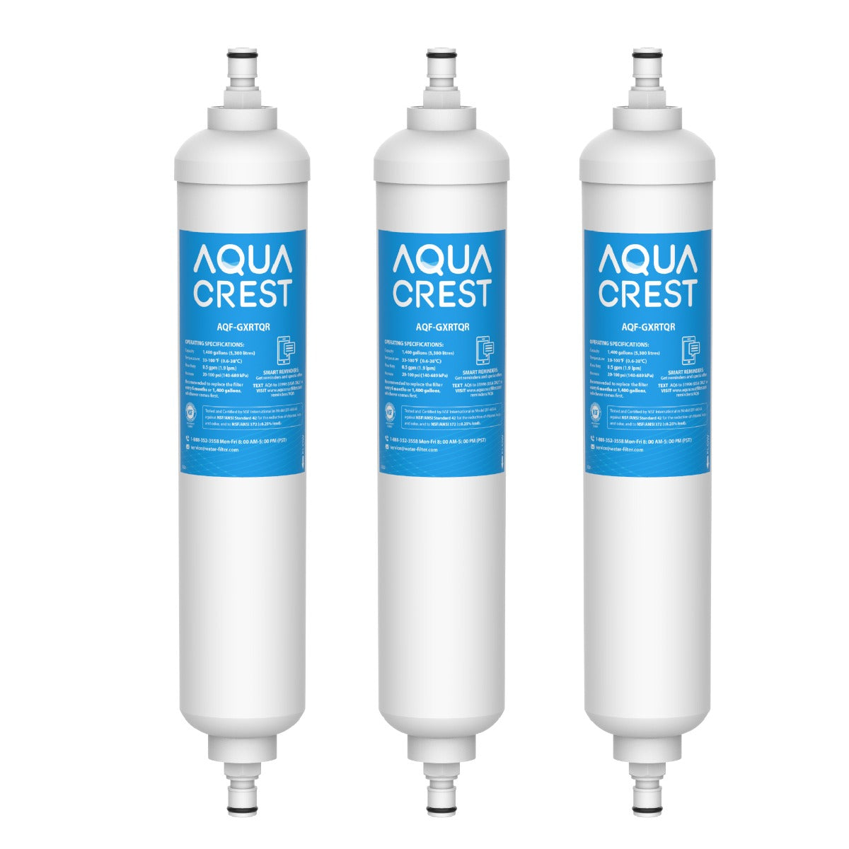 AQUACREST Replacement for GE GXRTQR Inline water filter