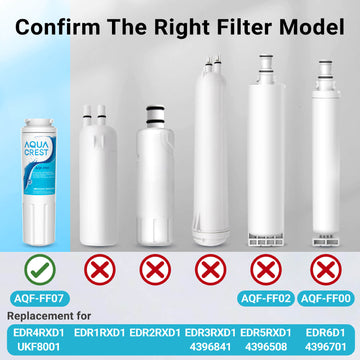 AQUA CREST Replacement for EveryDrop Filter 4, Whirlpool EDR4RXD1 Refrigerator Water Filter