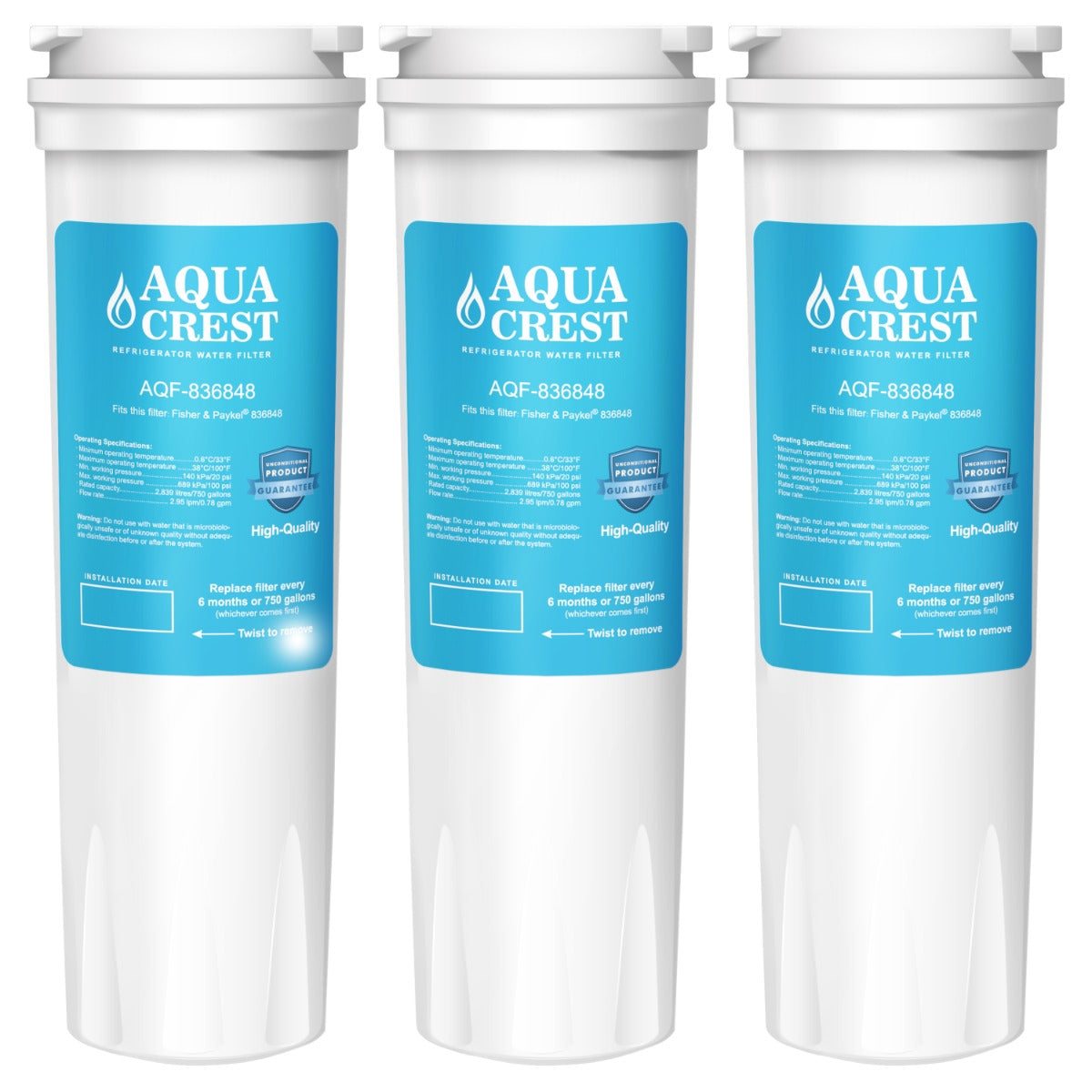 AQUACREST Replacement for Fisher & Paykel Refrigerator Water Filter