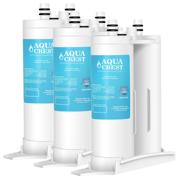 AQUACREST 5KDC Inline Water Filter for Under Sink, Refrigerator, Ice Maker,  Stainless Steel Hose Direct Connect Fittings