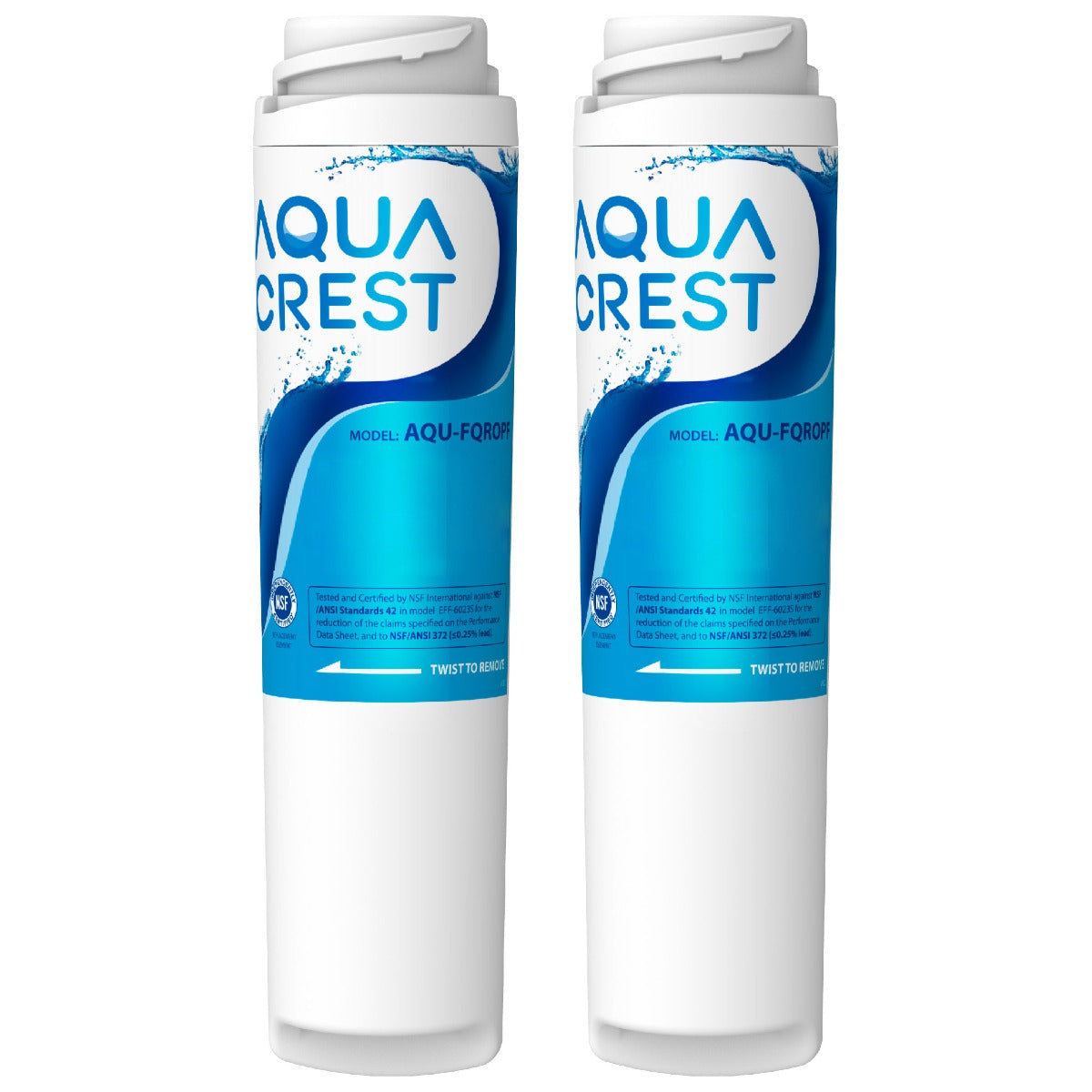 AQUACREST UnderSink Water Filter Replacement for GE® Water Filter FQROPF (Set of 2)