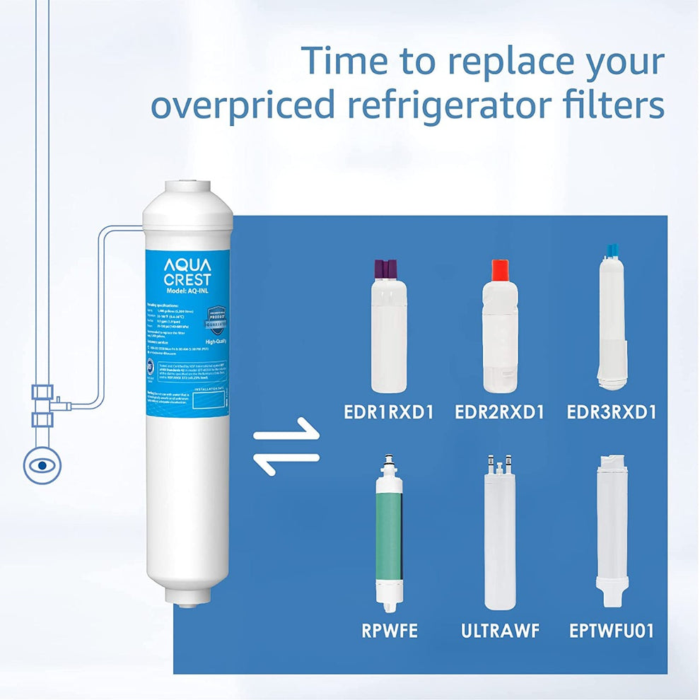 Inline Ice Maker and Refrigerator Filter - AQUACREST INL-S