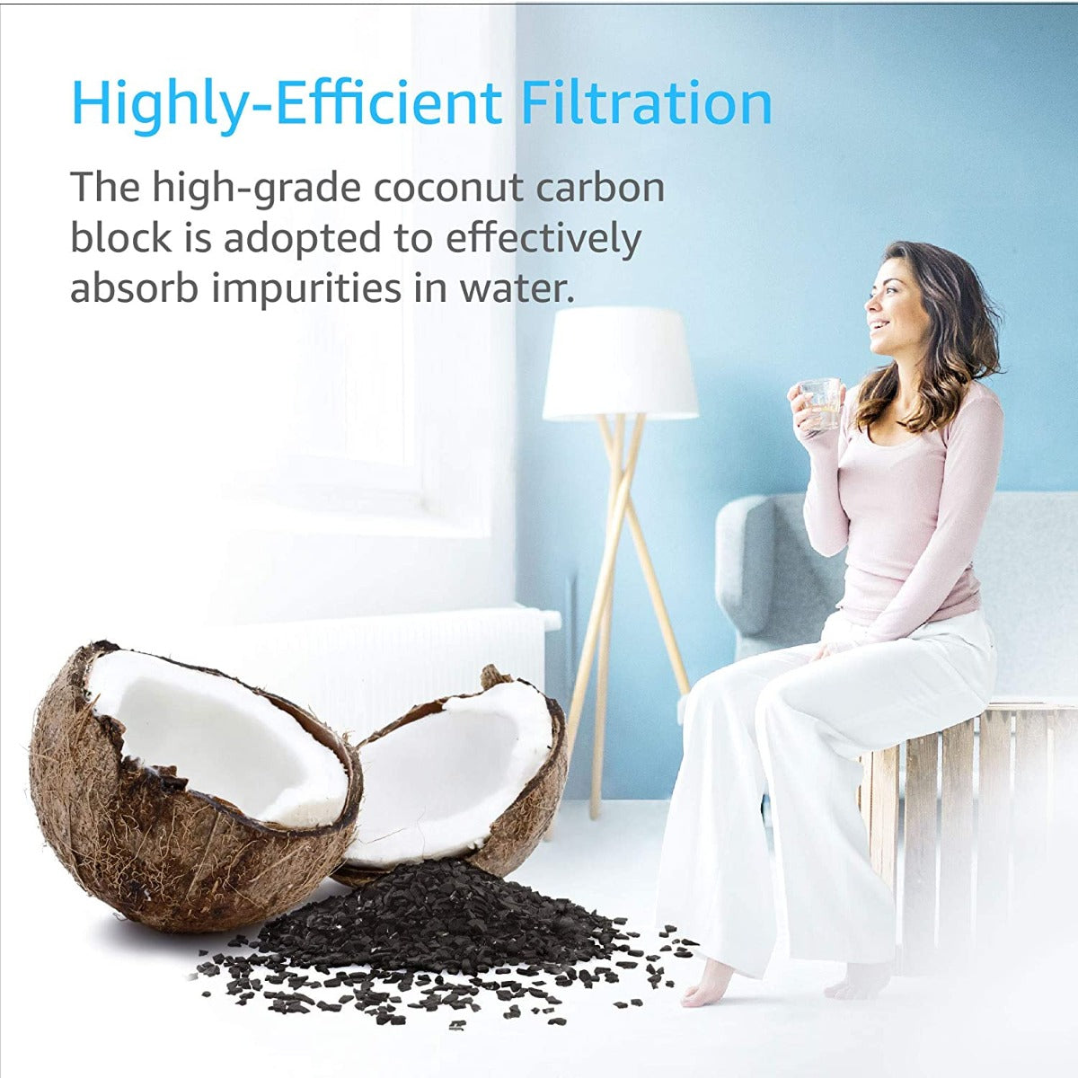Household Refrigerator Coconut Carbon Block Replacement Filter for