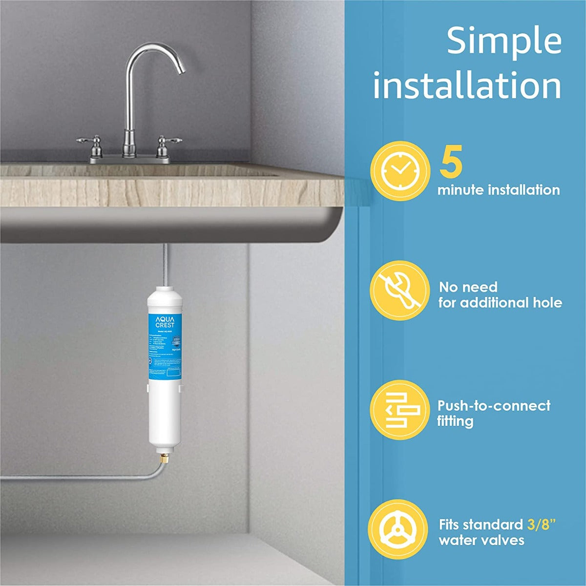 Flexible Water Filter With Hose Protector - AQUACREST CWS