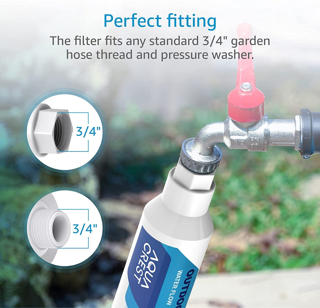 Flexible Water Filter With Hose Protector - AQUACREST CWS