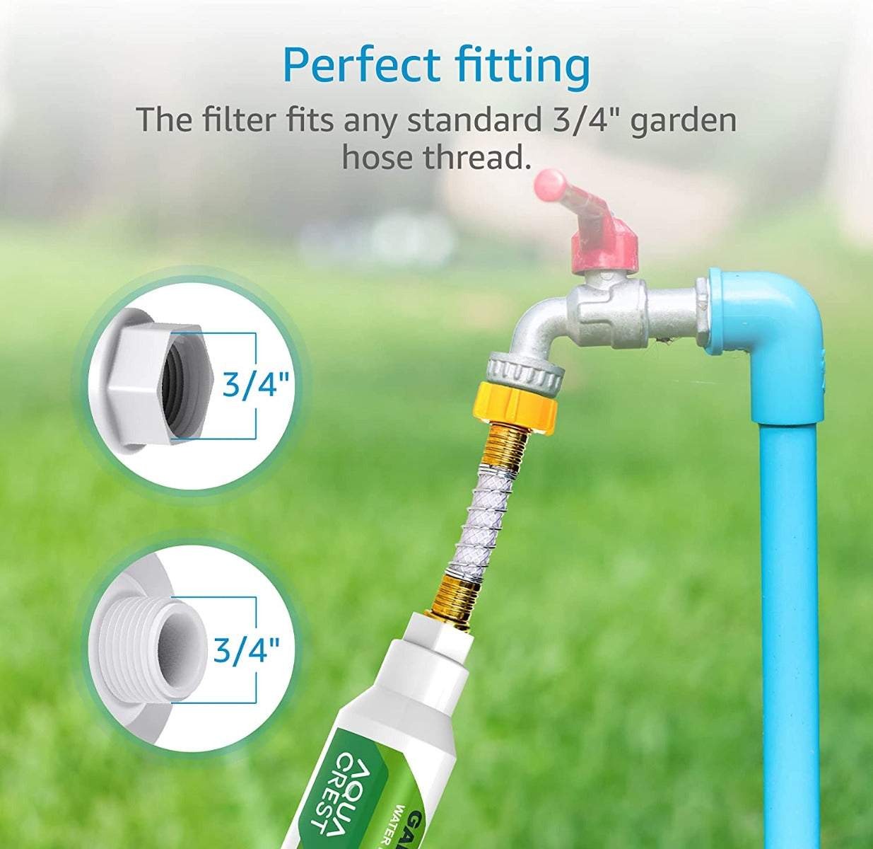 Garden Water Filter with Hose Protector - AQUACREST GDS