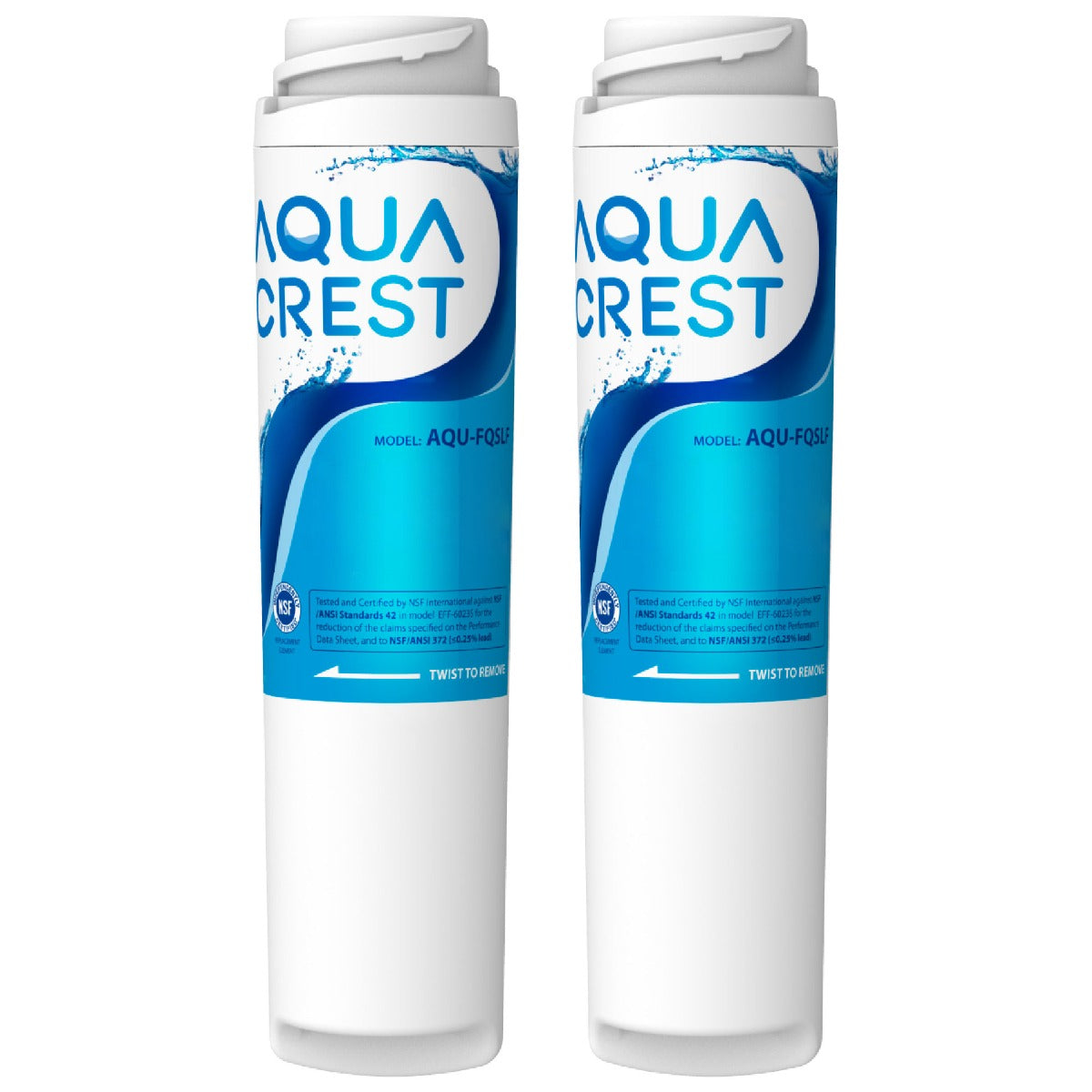 AQUACREST UnderSink Water Filter Replacement for GE® Water Filter FQSLF (Set of 2)