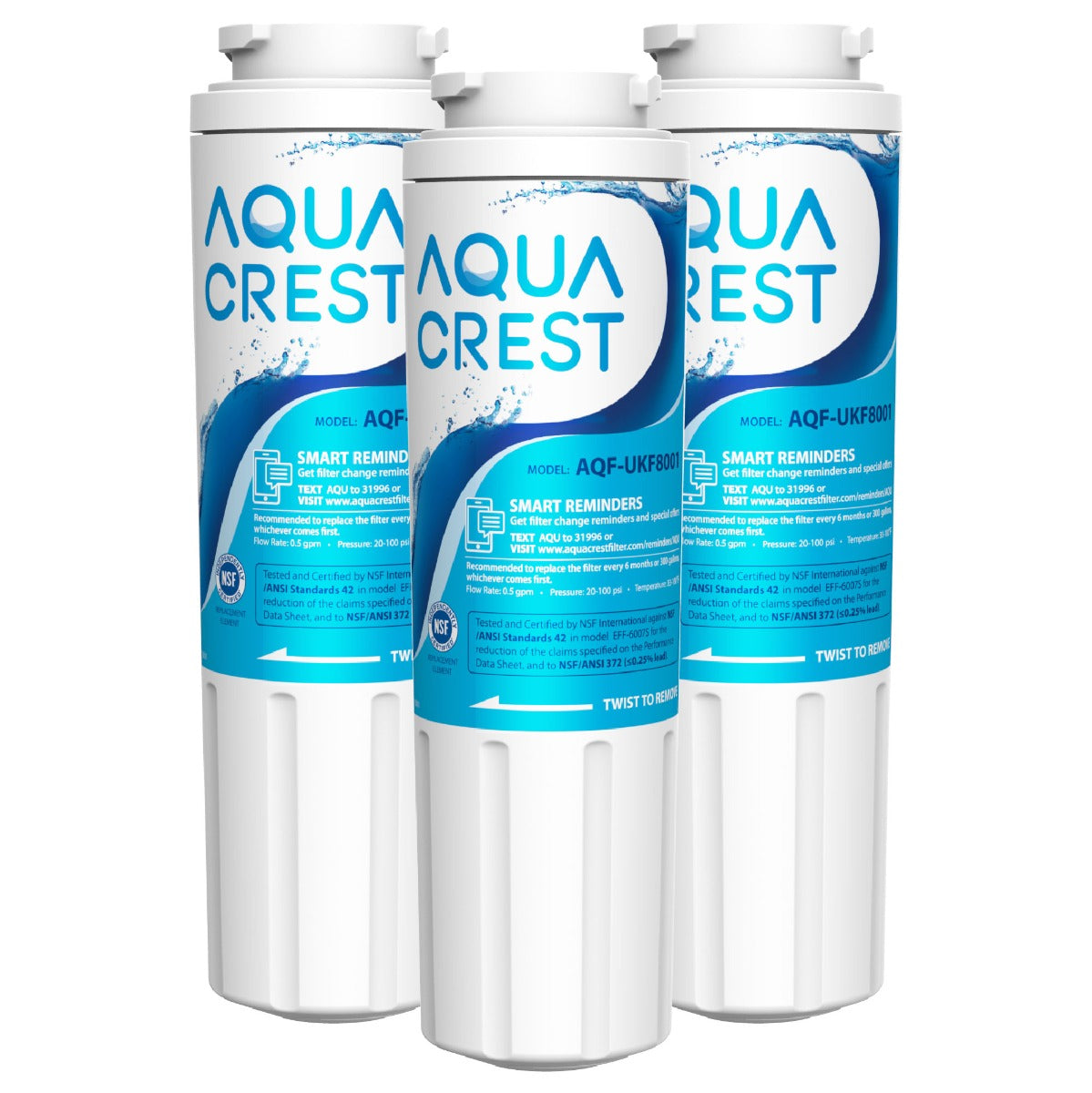 AQUA CREST UKF8001 Refrigerator Water Filter, Compatible with Maytag  UKF8001P, Whirlpool UKF8001AXX-750, UKF8001AXX, EDR4RXD1, 4396395,  EveryDrop Filter 4, Msd2651heb (Pack of 3) - Yahoo Shopping